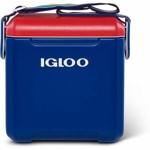 Nevera Igloo portátil estilo cesta retro Roja